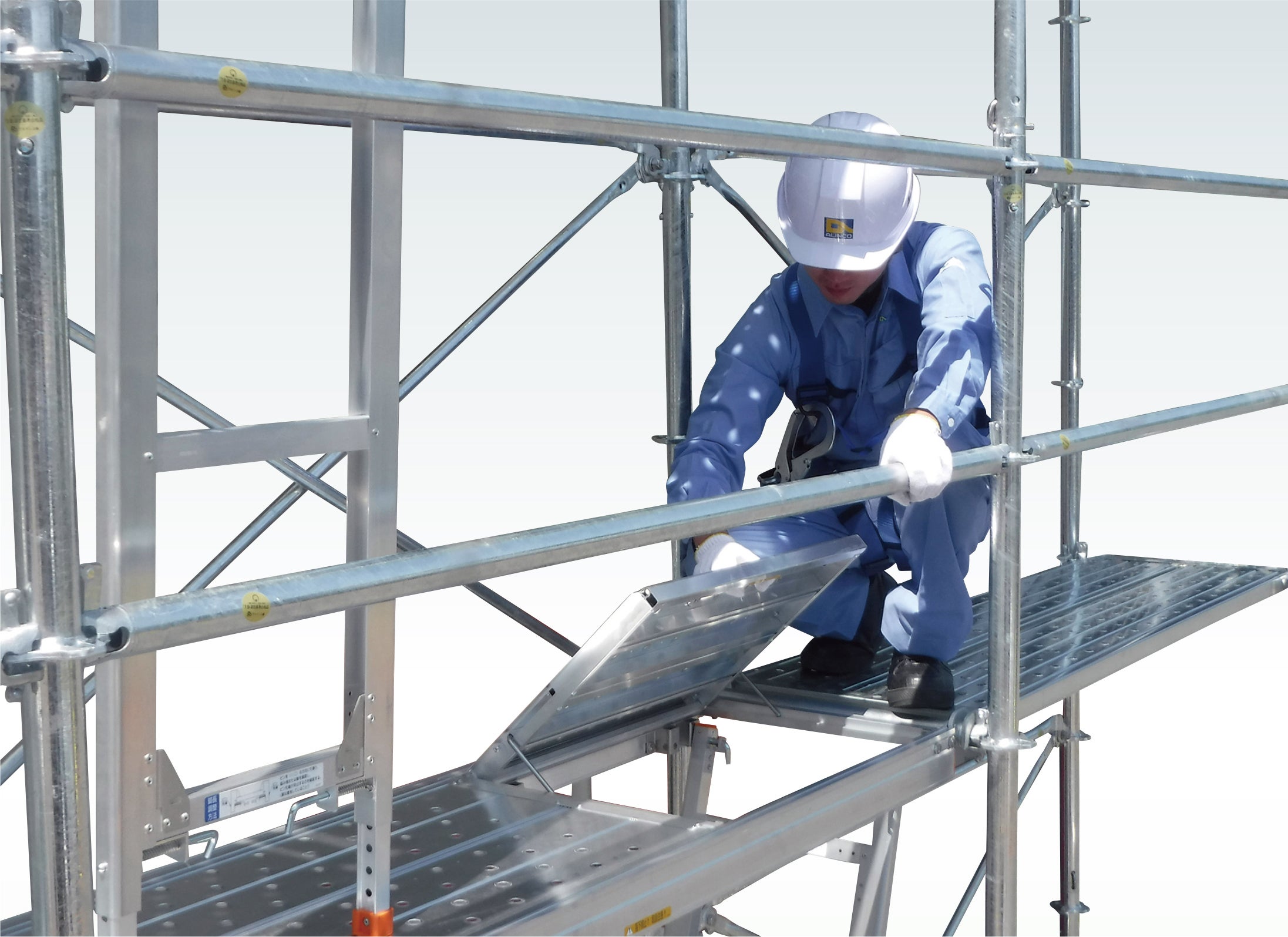 【たらこページ】GTboard 上下Lサイズ タラップボード（部分開閉式） | 足場周辺機材 | 製品情報 | 建設機材